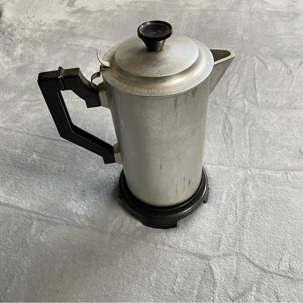 Miracle Maid Cookware Coffee Tea Pot With Insert And Stand Vintage